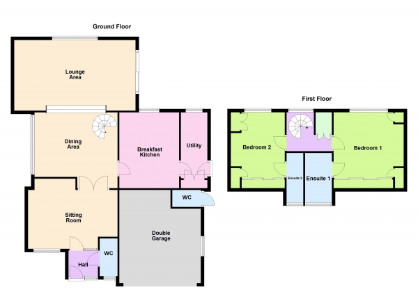 Floor Plan Image for 2 Bedroom Detached House for Sale in Stonnall Road, Aldridge, WS9 8JZ