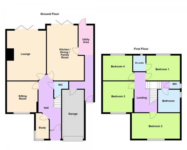 Floor Plan Image for 4 Bedroom Detached House for Sale in Longwood Road, Aldridge, WS9 0TB