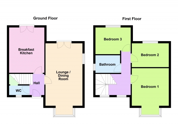 Floor Plan Image for 3 Bedroom Detached House for Sale in Simmonds Road, Bloxwich, WS3 3PU