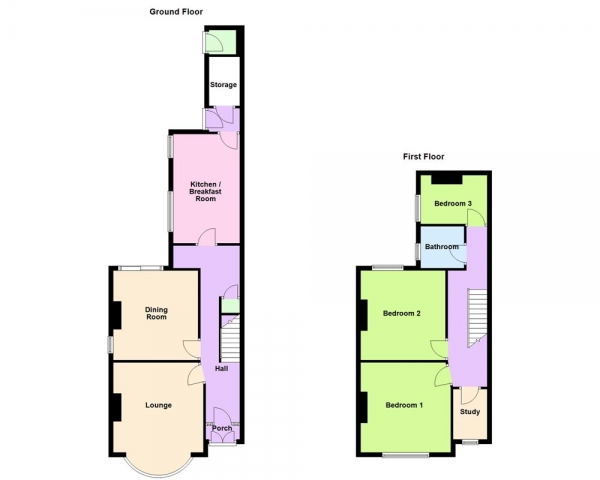 Floor Plan Image for 3 Bedroom Semi-Detached House for Sale in Sutton Road, Walsall, WS1 2PQ