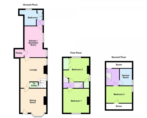 Floor Plan Image for 3 Bedroom Semi-Detached House for Sale in Church Road, Pelsall, WS3 4QN