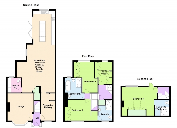 Floor Plan Image for 4 Bedroom Semi-Detached House for Sale in Leighswood Avenue, Aldridge, WS9 8AT