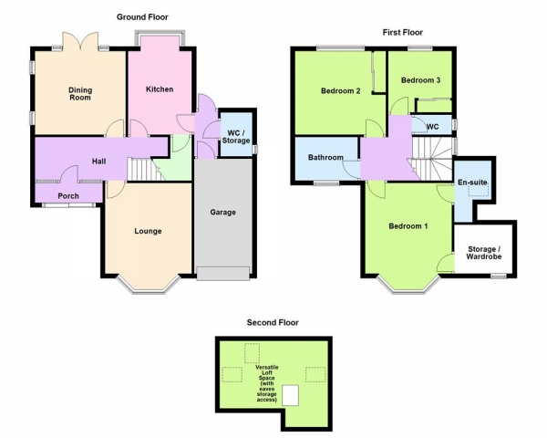 Floor Plan Image for 3 Bedroom Detached House for Sale in Mellish Road, Walsall, WS4 2DG