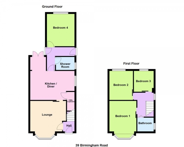 Floor Plan Image for 4 Bedroom Semi-Detached House for Sale in Birmingham Road, Aldridge, WS9 0AE