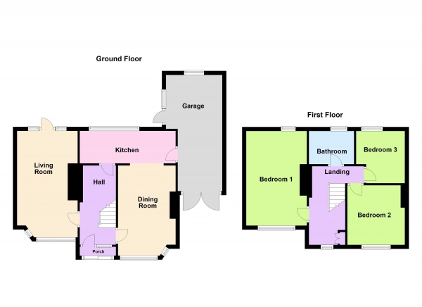 Floor Plan for 3 Bedroom Detached House for Sale in Walhouse Road, Walsall, WS1 2BE, WS1, 2BE - OIRO &pound309,950