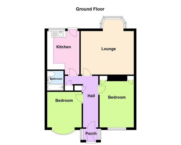 Floor Plan Image for 2 Bedroom Semi-Detached Bungalow for Sale in Druids Avenue, Aldridge, Walsall, WS9 8LA