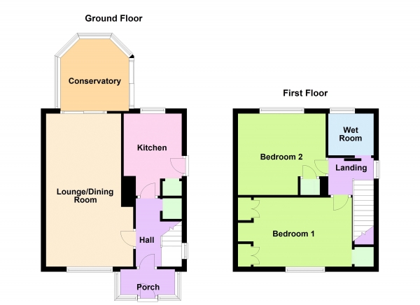 Floor Plan Image for 2 Bedroom Semi-Detached House for Sale in Clarendon Road, Pelsall, WS4 1AX