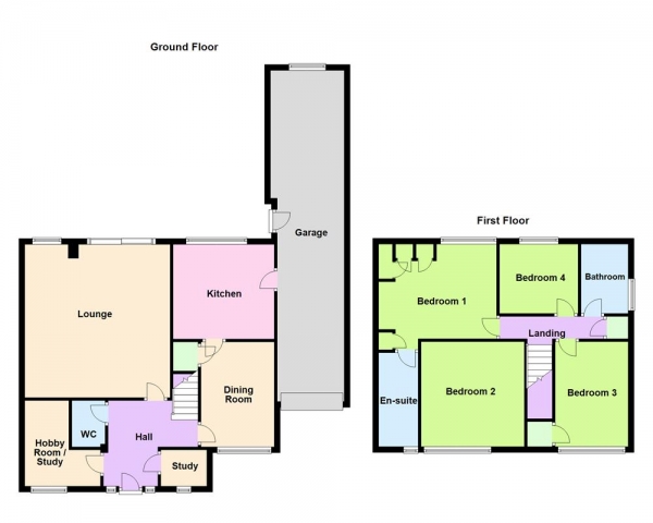 Floor Plan for 4 Bedroom Detached House for Sale in Kingshayes Road, Aldridge, Aldridge, WS9, 8RZ -  &pound395,000