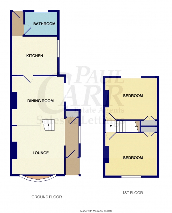 Floor Plan Image for 2 Bedroom End of Terrace House for Sale in Wolverhampton Road, Pelsall