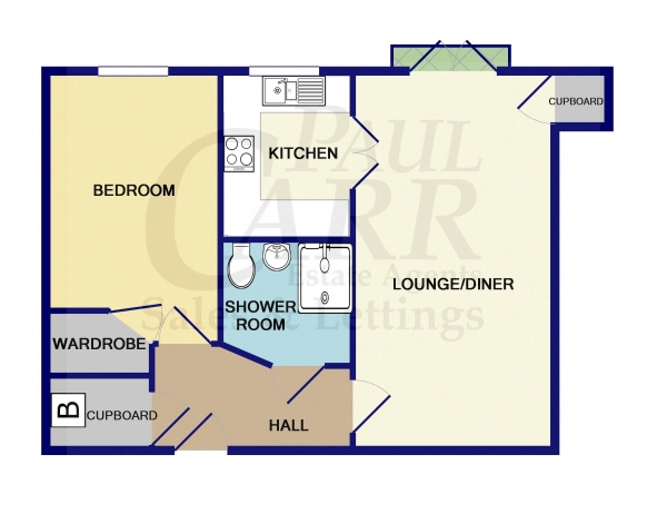 Floor Plan Image for 1 Bedroom Apartment for Sale in Kilhendre Court, Broadway North, Walsall