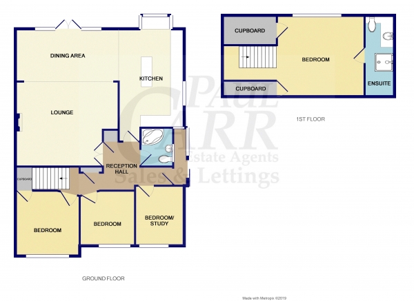 Floor Plan for 4 Bedroom Detached House for Sale in Kinver Crescent, Aldridge, Aldridge, WS9, 8LP - OIRO &pound343,000