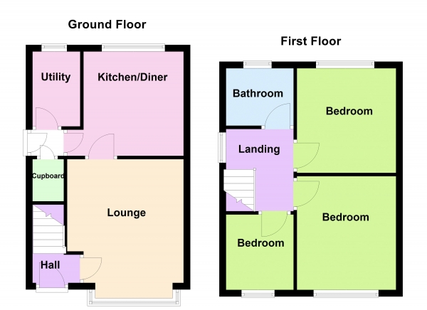 Floor Plan Image for 3 Bedroom Semi-Detached House for Sale in Coronation Road, Walsall Wood, WS9 9NG