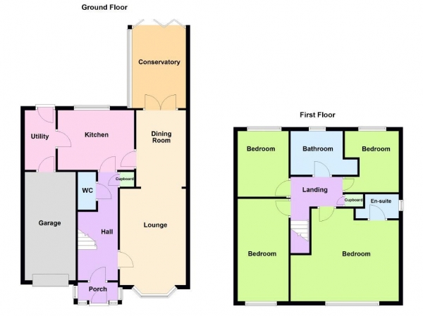 Floor Plan Image for 4 Bedroom Detached House for Sale in Bulrush Close, Brownhills,  Walsall WS8 6DB