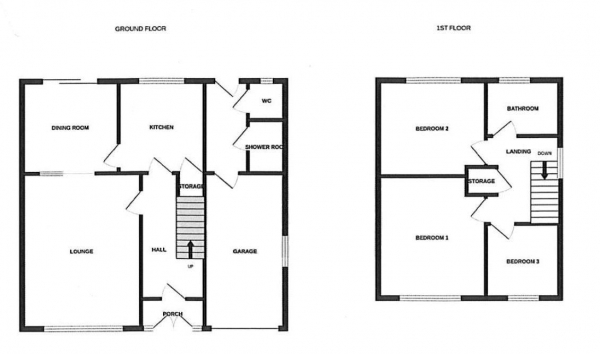 Floor Plan Image for 3 Bedroom Semi-Detached House for Sale in Hillside, Shire Oak , Walsall WS8 7AE