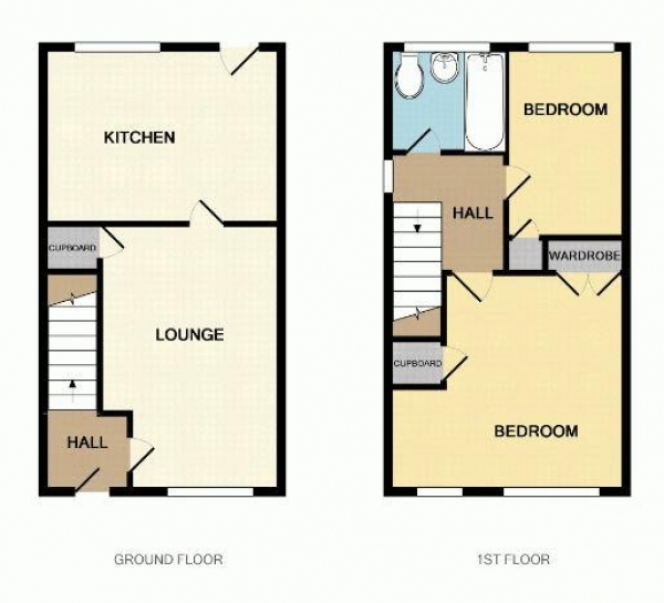 Floor Plan Image for 2 Bedroom End of Terrace House for Sale in Blithfield Road, Brownhills, Walsall WS8 7NH