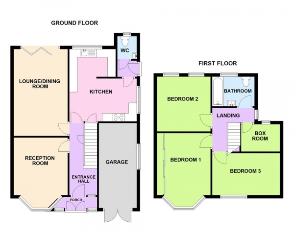 Floor Plan Image for 3 Bedroom Semi-Detached House for Sale in Lichfield Road,  Sandhills, Walsall  WS9 9PE