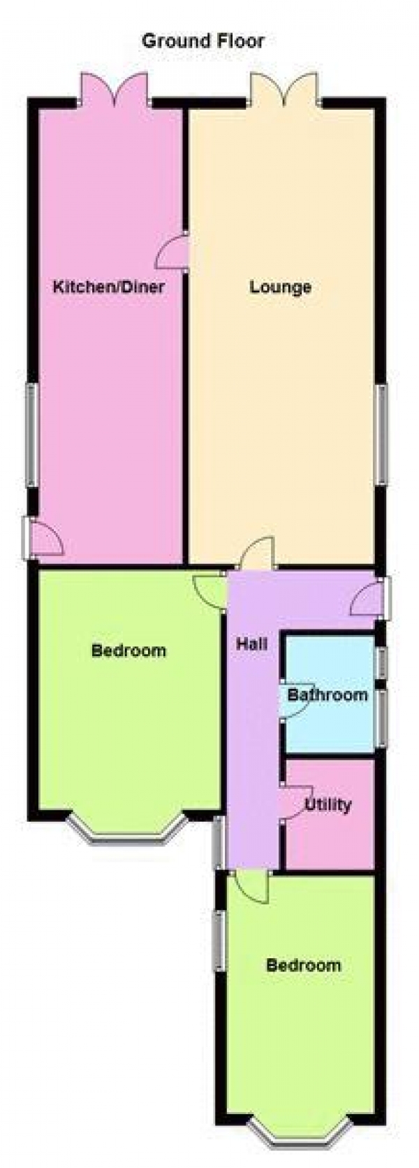 Floor Plan Image for 2 Bedroom Bungalow for Sale in Coppice Road, Walsall Wood, WS9 9BH