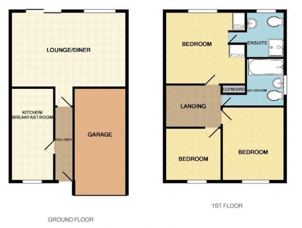 Floor Plan Image for 3 Bedroom Semi-Detached House for Sale in Crowberry Close, Clayhanger, Walsall WS8 7RH