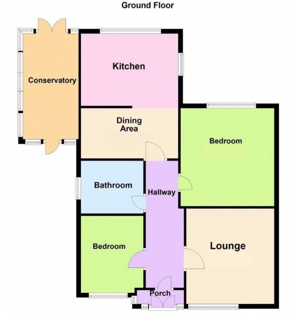 Floor Plan Image for 2 Bedroom Semi-Detached Bungalow for Sale in Coppice Crescent, Brownhills, Walsall. WS8 7DW