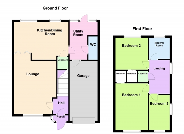 Floor Plan Image for 3 Bedroom Semi-Detached House for Sale in Middleton Road, Brownhills, Walsall WS8 6JF