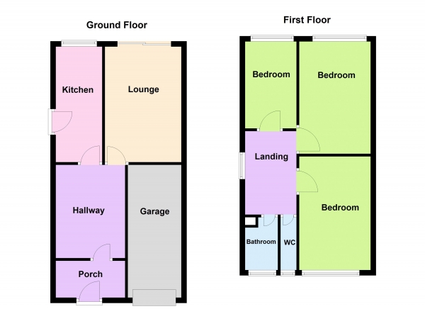 Floor Plan Image for 3 Bedroom Semi-Detached House for Sale in Lindon Road, Brownhills, Walsall WS8 7BH