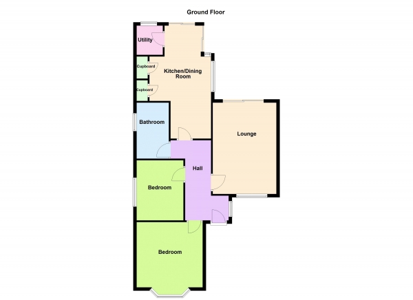 Floor Plan Image for 2 Bedroom Detached Bungalow for Sale in Lichfield Road, Sandhills, Walsall WS9 9PE