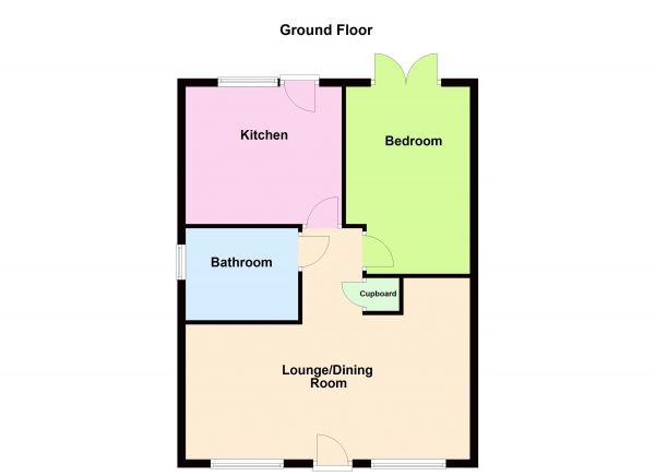 Floor Plan Image for 1 Bedroom Detached Bungalow for Sale in Leasowe Road, Walsall Wood, WS9 9BU