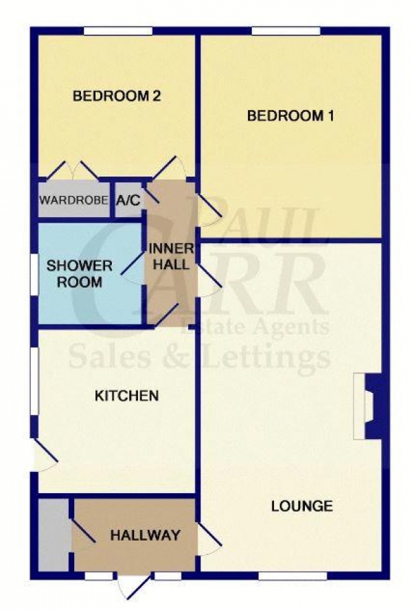 Floor Plan Image for 2 Bedroom Detached Bungalow for Sale in Deakin Avenue, Brownhills WS8 7QA