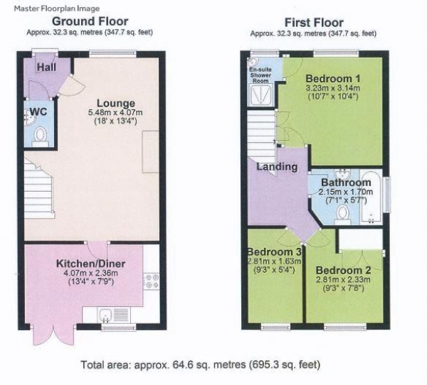 Floor Plan Image for 3 Bedroom Semi-Detached House for Sale in Mill Road, Brownhills, WS8 6BE