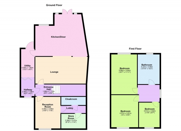 Floor Plan Image for 3 Bedroom Detached House for Sale in Bridge Street, Clayhanger, Walsall WS8 7DX