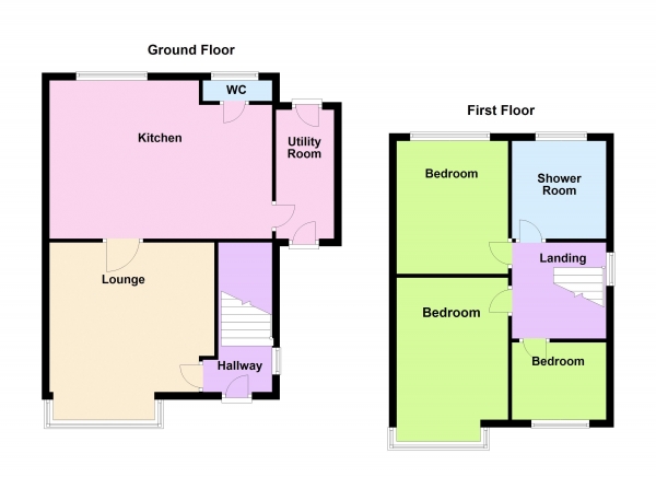 Floor Plan Image for 3 Bedroom Semi-Detached House for Sale in Commonside, Brownhills, Walsall WS8 7AT