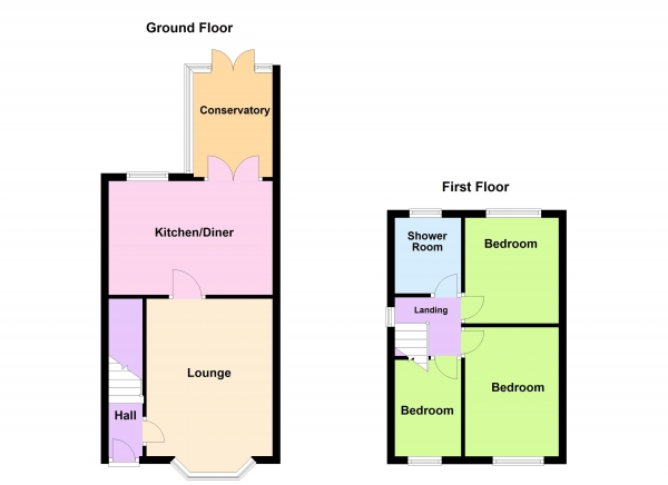 Floor Plan Image for 3 Bedroom Semi-Detached House for Sale in Vicarage Road, Brownhills,  Walsall,  WS8 6AR