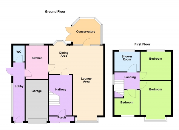 Floor Plan Image for 3 Bedroom Detached House for Sale in Church Street, Clayhanger, Walsall WS8 7EG