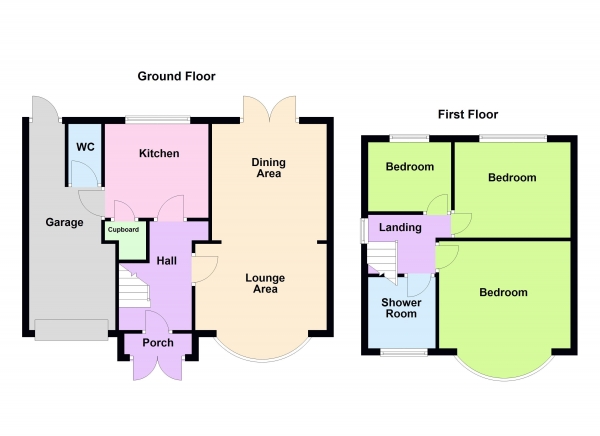 Floor Plan Image for 3 Bedroom Detached House for Sale in Pelsall Road, Brownhills, Walsall WS8 7DJ