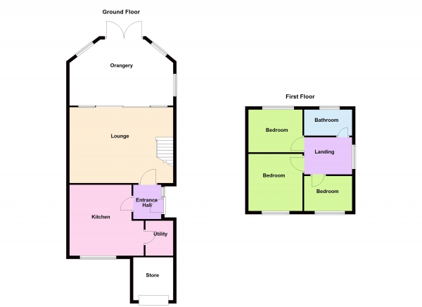 Floor Plan Image for 3 Bedroom Semi-Detached House for Sale in St. Johns Close, Walsall Wood WS9 9NH