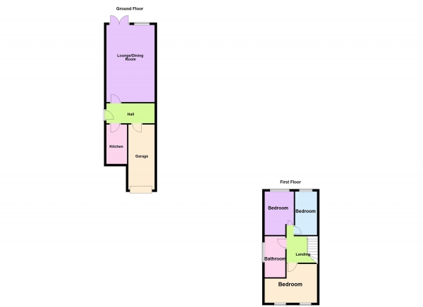 Floor Plan Image for 3 Bedroom Semi-Detached House for Sale in Pauls Coppice, Brownhills, WS8 7DE