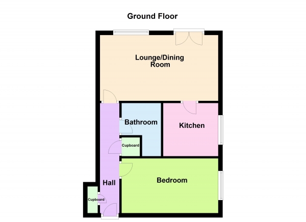 Floor Plan Image for 1 Bedroom Apartment for Sale in Priory Court, Lichfield Road, Walsall WS9 9NT