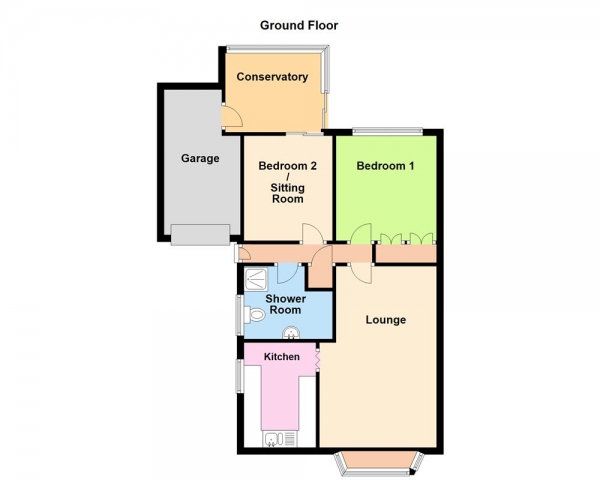 Floor Plan Image for 2 Bedroom Detached Bungalow for Sale in Paget Drive, Chase Terrace, Burntwood, WS7 1HP