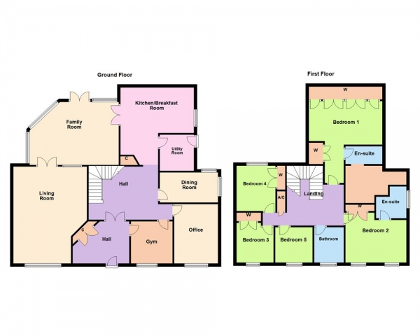 Floor Plan Image for 5 Bedroom Detached House for Sale in Middleton Close, Hammerwich, WS7 0LT