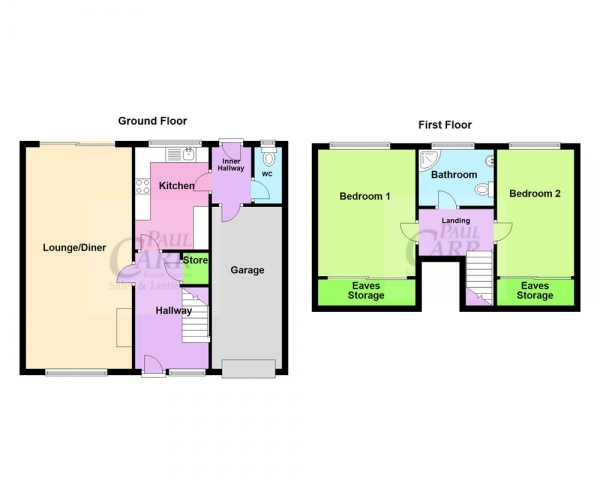 Floor Plan for 2 Bedroom Detached House for Sale in Poplar Street, Norton Canes, WS11 9SG, Norton Canes, WS11, 9SG - OIRO &pound230,000