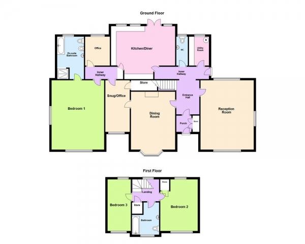 Floor Plan Image for 3 Bedroom Detached House for Sale in Coulter Lodge, Coulter Lane, Burntwood, WS7 9DX