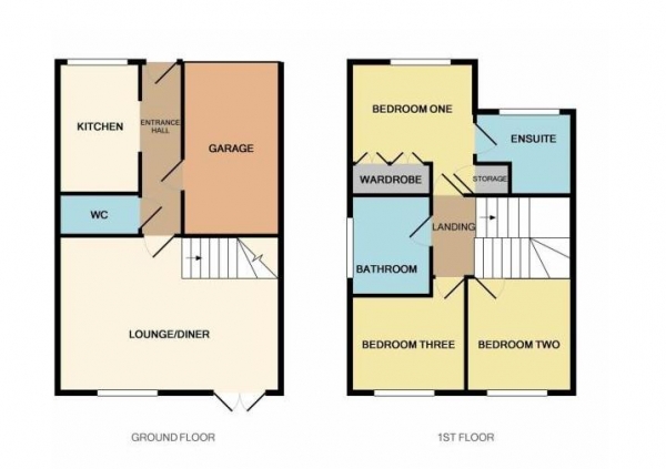 Floor Plan Image for 3 Bedroom Semi-Detached House for Sale in Newmarket Road, Norton Canes, WS11 9FF