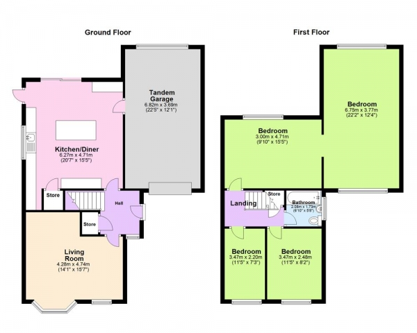 Floor Plan Image for 4 Bedroom Detached House for Sale in Belvedere Close, Burntwood, WS7 4YR