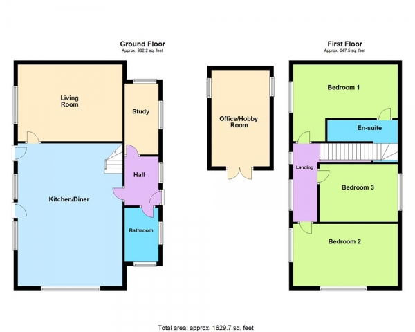 Floor Plan Image for 3 Bedroom Detached House for Sale in High Street, Colton, Rugeley, WS15 3LG