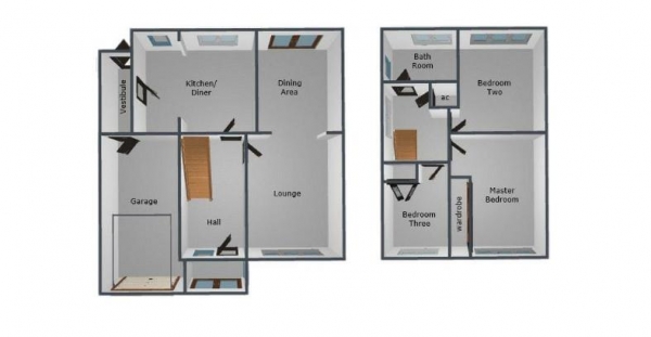 Floor Plan Image for 3 Bedroom Semi-Detached House for Sale in Highfield Road, Burntwood, WS7 9BS