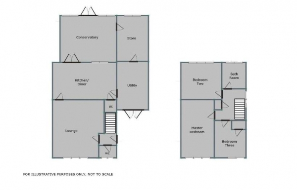 Floor Plan Image for 3 Bedroom Detached House for Sale in Cannock Road, Burntwood, WS7 0BP