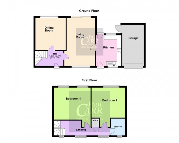 Floor Plan for 2 Bedroom Detached House for Sale in Birch Avenue, Burntwood, WS7 4TQ, WS7, 4TQ - OIRO &pound205,000