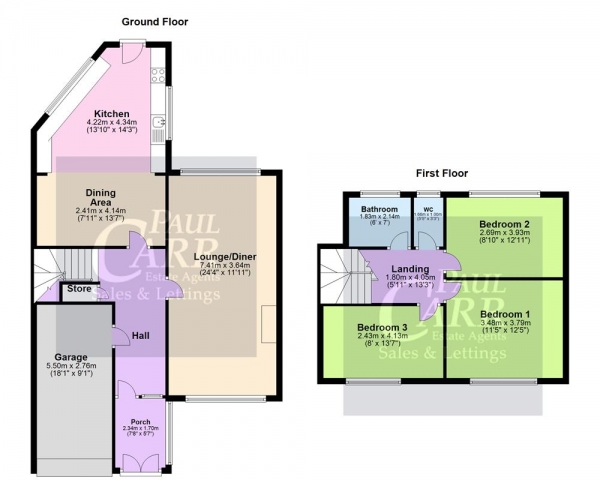 Floor Plan Image for 3 Bedroom Detached House for Sale in Springhill Road, Burntwood, WS7 4UH