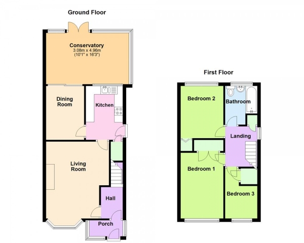 Floor Plan Image for 3 Bedroom Detached House for Sale in Shaw Drive, Burntwood