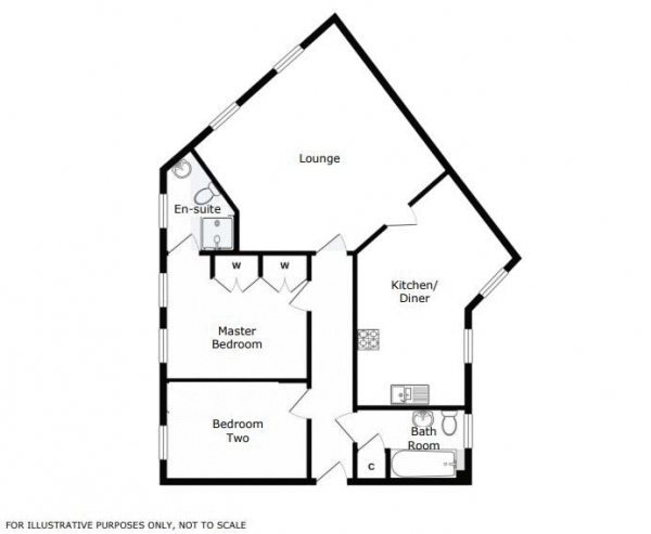 Floor Plan Image for 2 Bedroom Apartment for Sale in Kingfisher Court, Burntwood, WS7 9QS